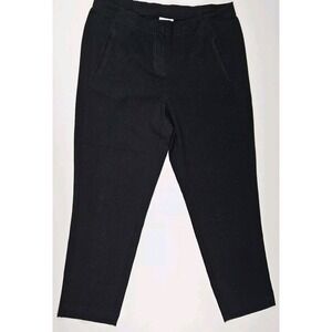 Women's J.Jill Black Loose Fit Straight Slit Hem  Dress Pants‎ Size Medium